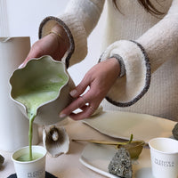 Chawan (Scalloped Matcha Bowl with Spout)