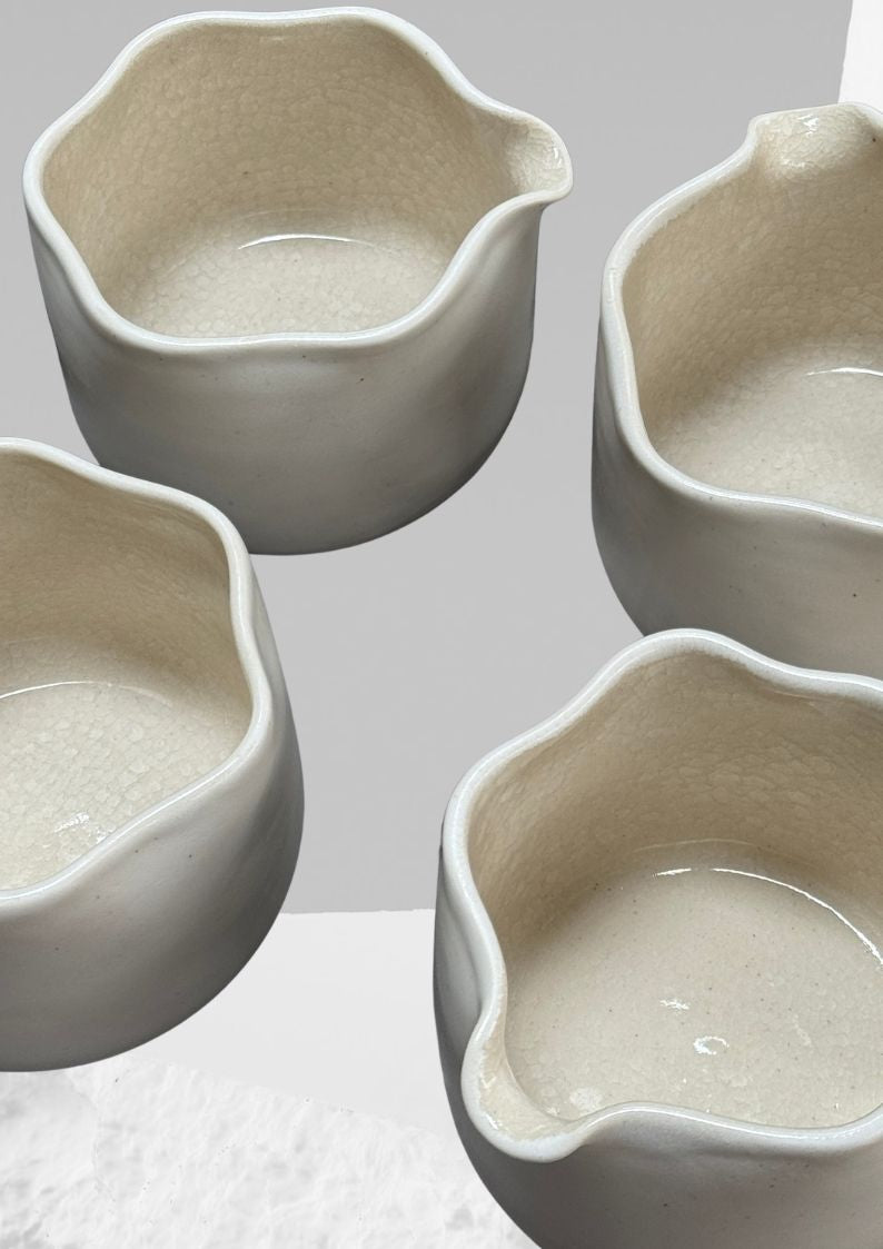 Chawan — Scalloped Matcha Bowl with Spout | Plentea